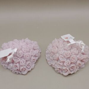 BaRich Candle For Life 💕 Elegant Pink Rose-Shaped Candles Set